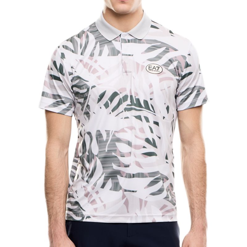 EA7 Tennis Pro Shirt In Ventus7 - fancy all over naturale EA7 Tennis Pro Shirt In Ventus7 - fancy all over naturale