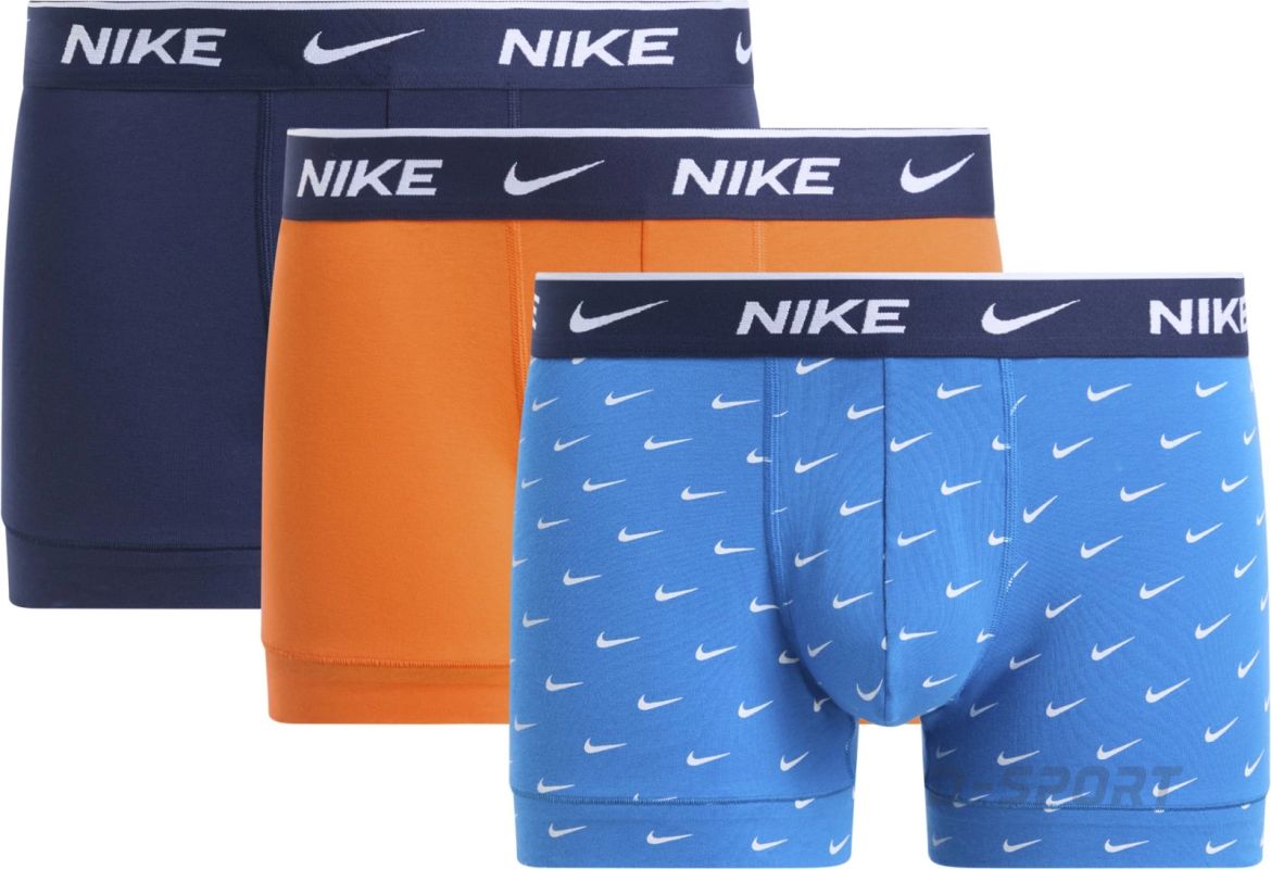 Nike Dri-Fit Essential Cotton Stretch Trunk 3P - blue/orange/dark blue