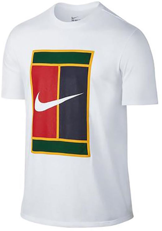 nike men's court heritage logo tennis tee