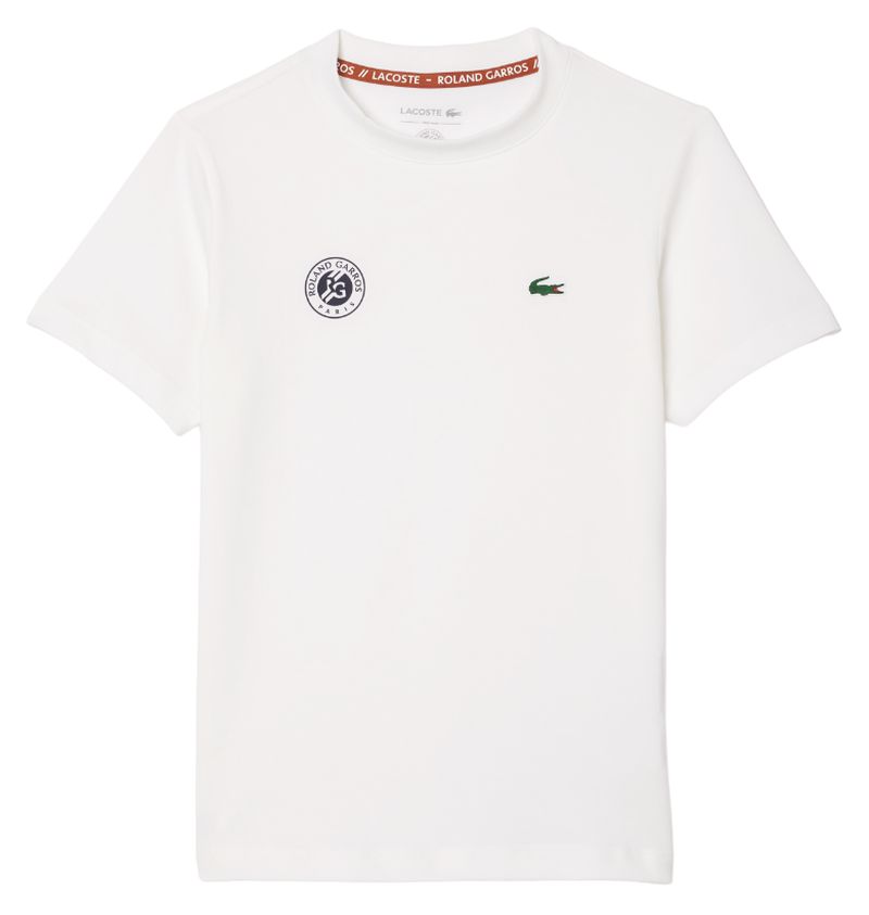 Lacoste Kids Roland Garros Edition Performance Ultra-Dry Jersey T-Shirt - white Lacoste Kids Roland Garros Edition Performance Ultra-Dry Jersey T-Shirt - white