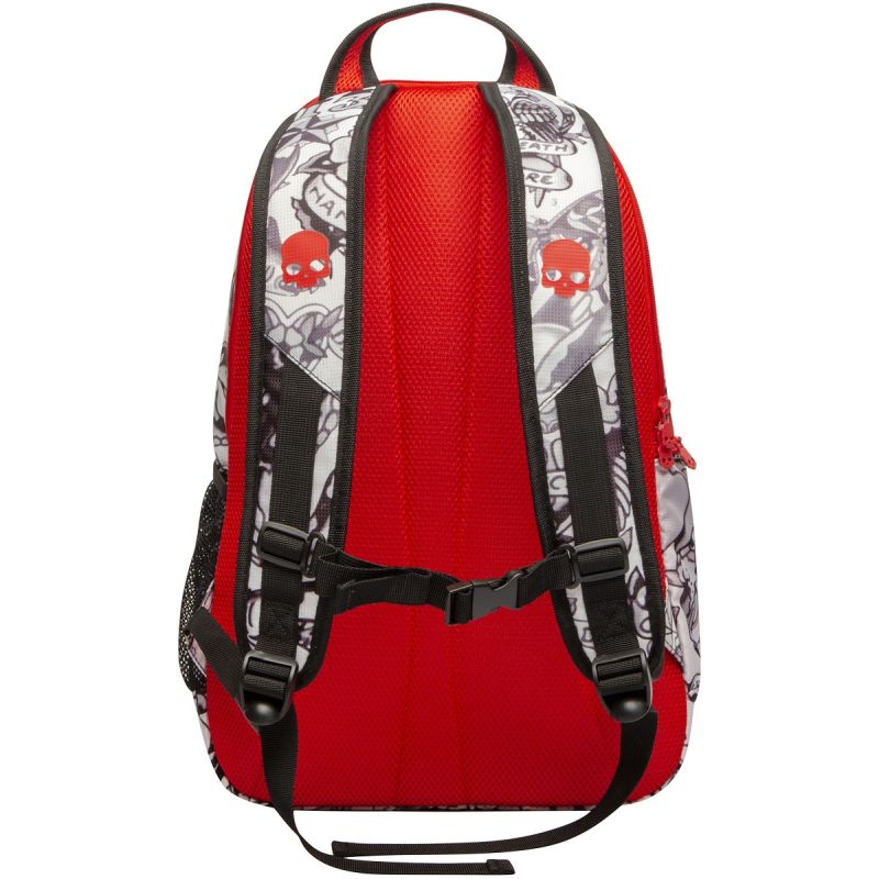 Prince By Hydrogen Tattoo Backpack - black/white/red