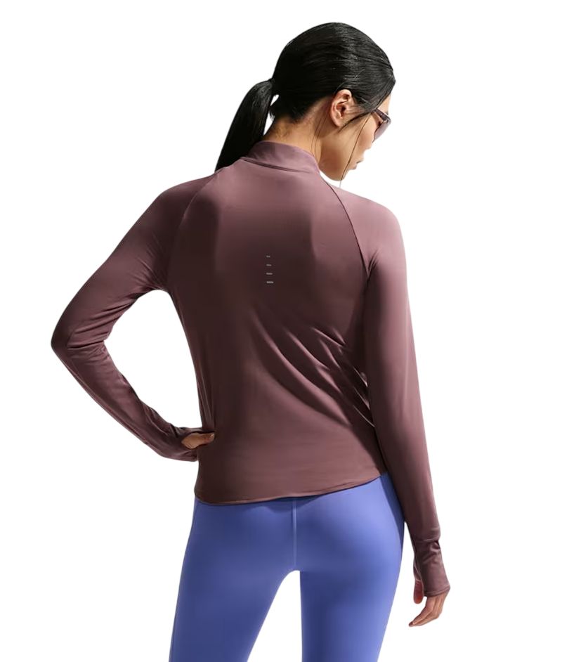 Nike Dri-Fit Swift UV 1/4-Zip Running - brown/reflective silver Nike Dri-Fit Swift UV 1/4-Zip Running - brown/reflective silver