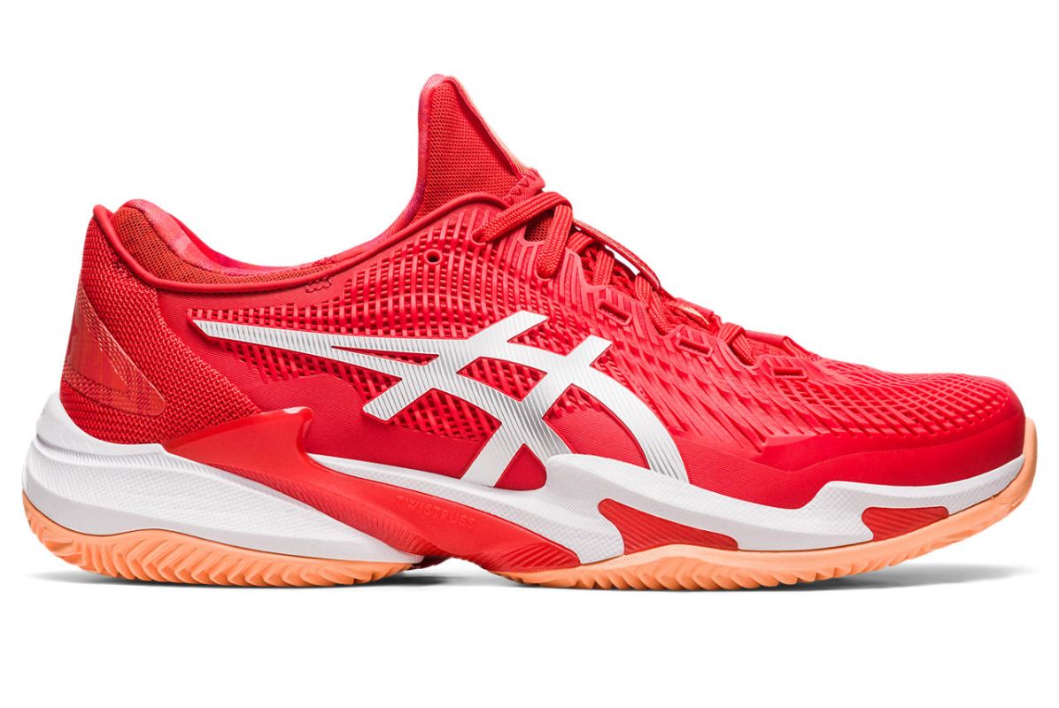 Asics Court FF 3 Novak Clay - fiery red/white
