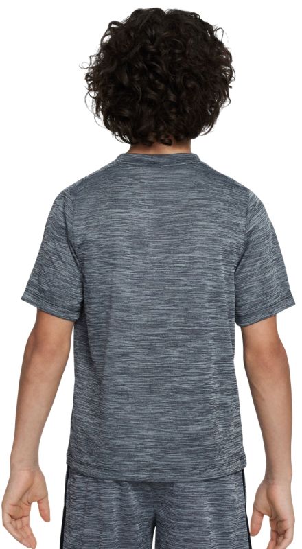 Nike Boys Multi Dri-FIT Short-Sleeve Top - black/lt smoke grey/white