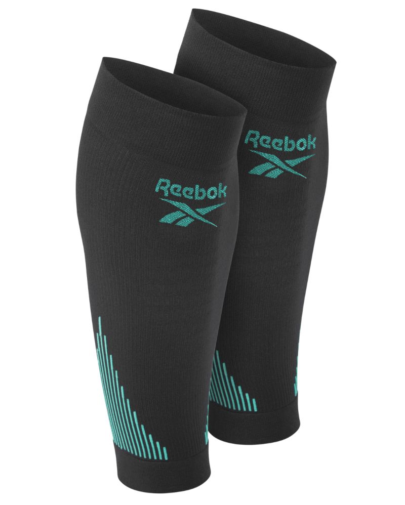 RRSL_15334 Reebok Knitted Compression Calf Sleeves 2P - black