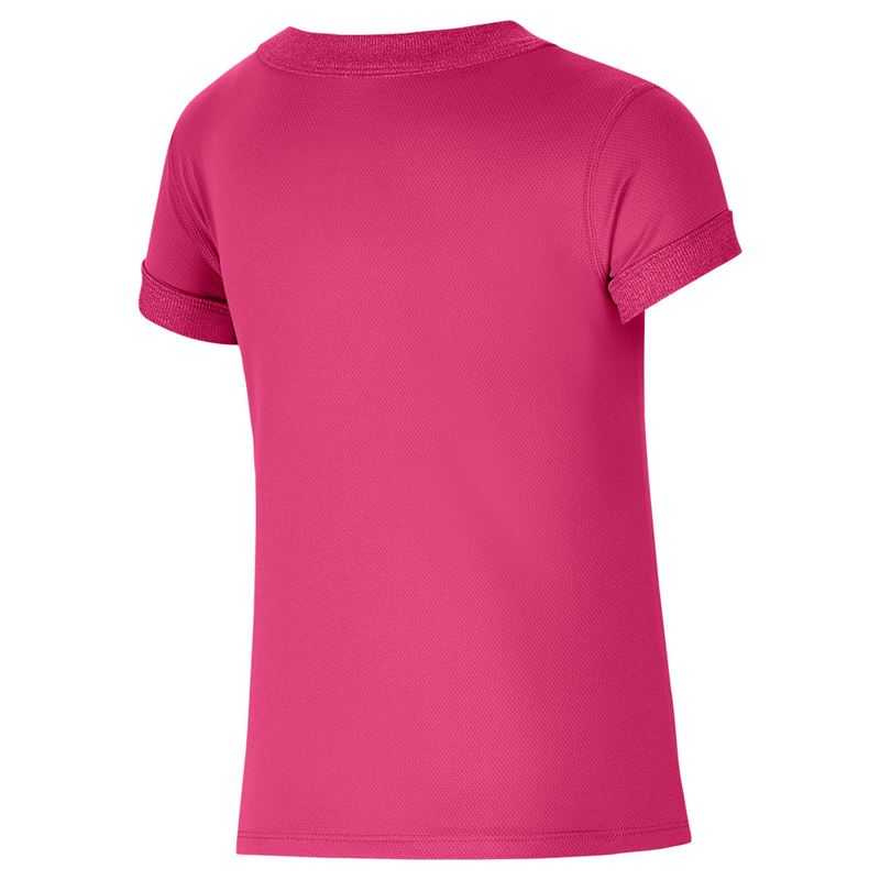 Nike Court G Dry Top SS - vivid pink/white