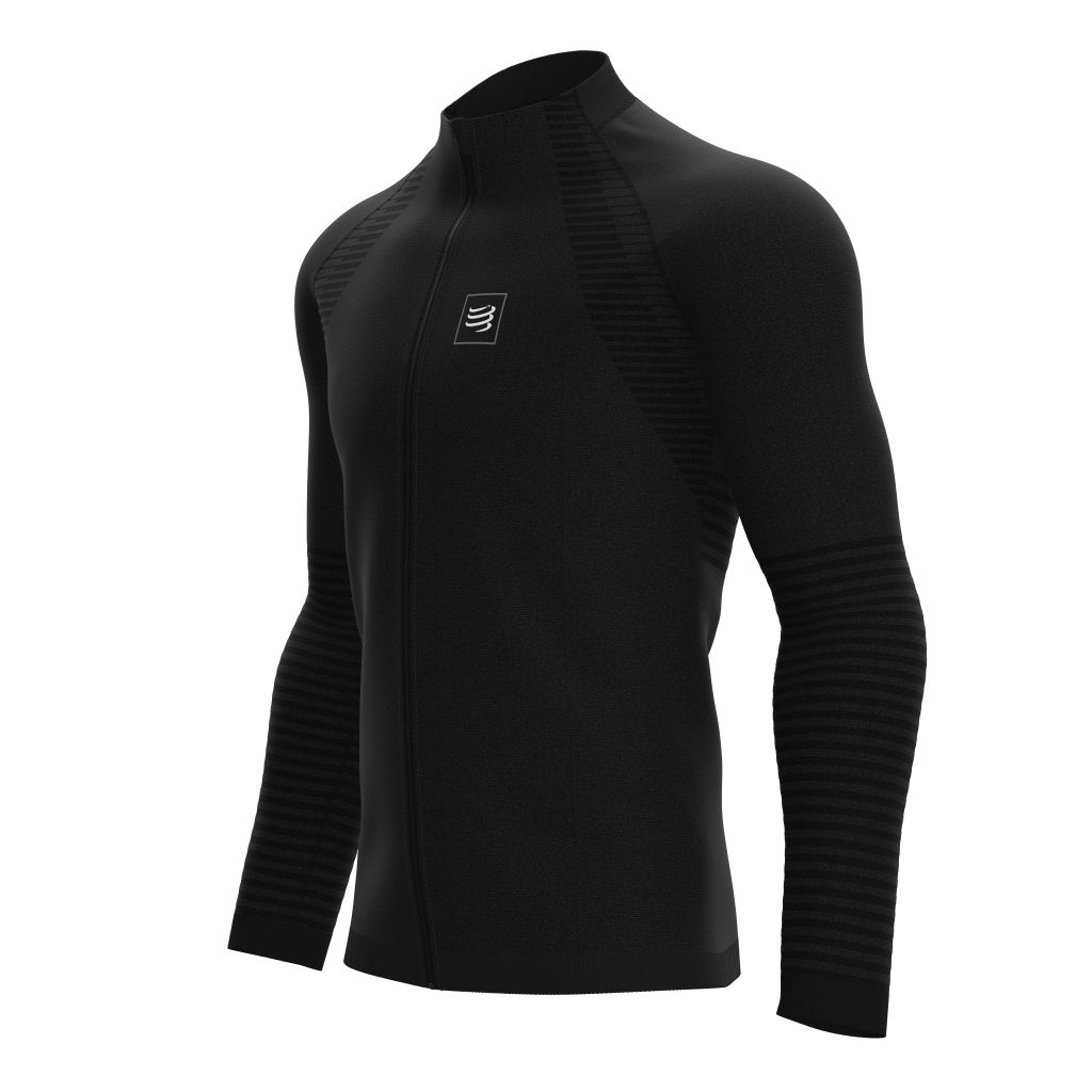 SWS-Z-BLACK Compressport Seamless Zip Sweatshirt - black