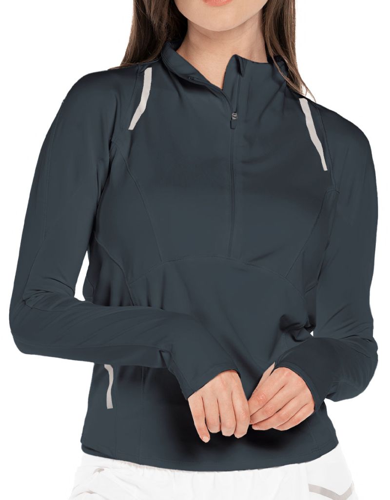 CT838-088-1 Lucky in Love Tech Performance Architect 1/4 Zip Long Sleeve - ink