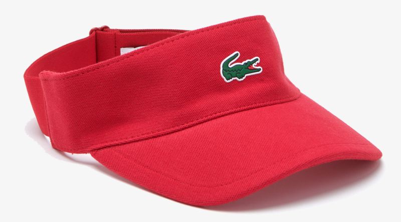 Lacoste Men's SPORT Piqué And Fleece Tennis Visor - deep red