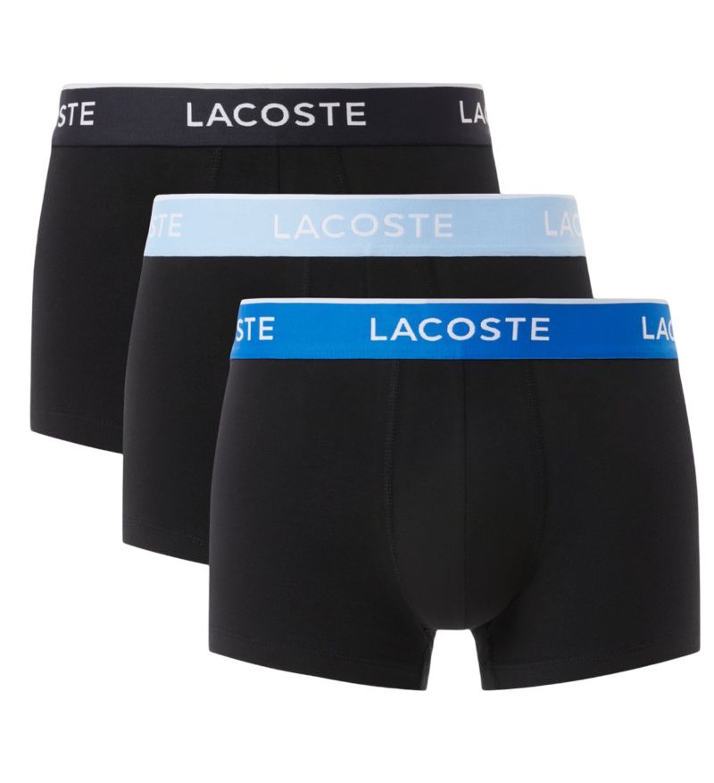 Lacoste Stretch Cotton Trunks 3P - black 