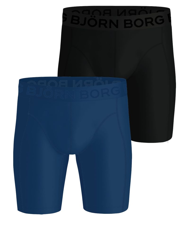 Björn Borg Sports Lightweight Long Boxers 2P - black/blue