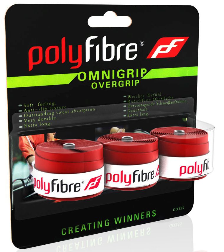 Polyfibre Omnigrip Overgrip 3P - red