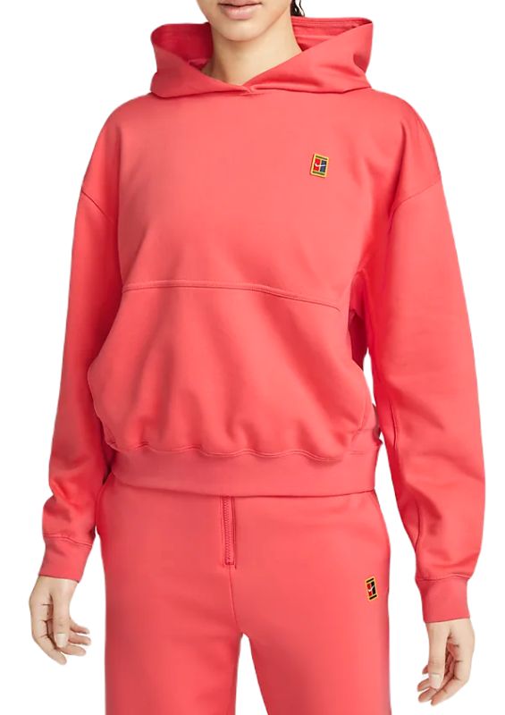 Nike Court Fleece Tennis Hoodie - sea coral