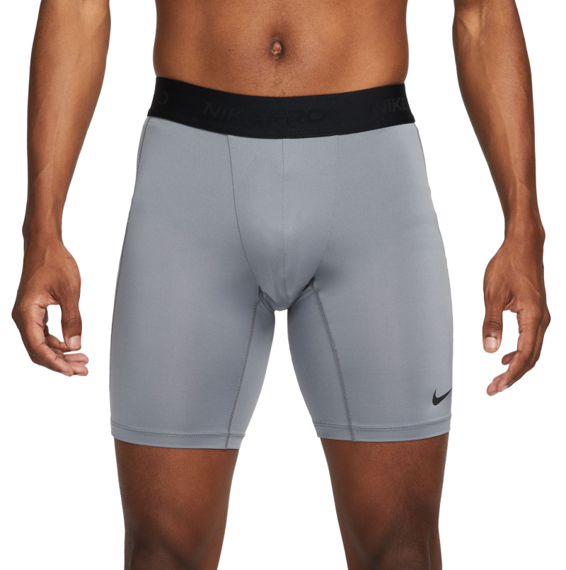 AURORA_FB7963-084_PHSYM001-2000 Nike Pro Dri-Fit Fitness Long Shorts - smoke grey/black