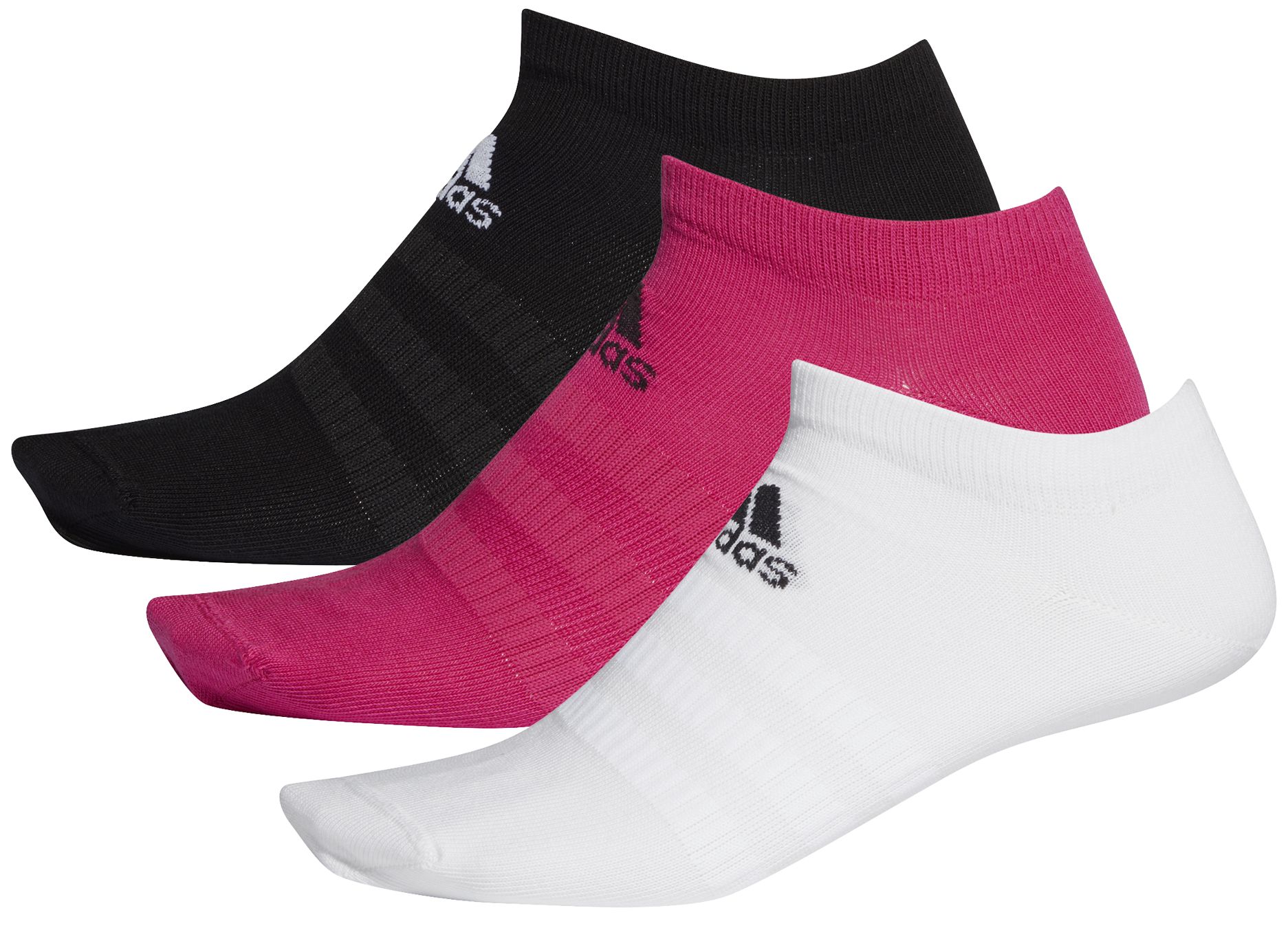 Adidas Light Low-Cut Socks - 3 pary/real magenta/black/white