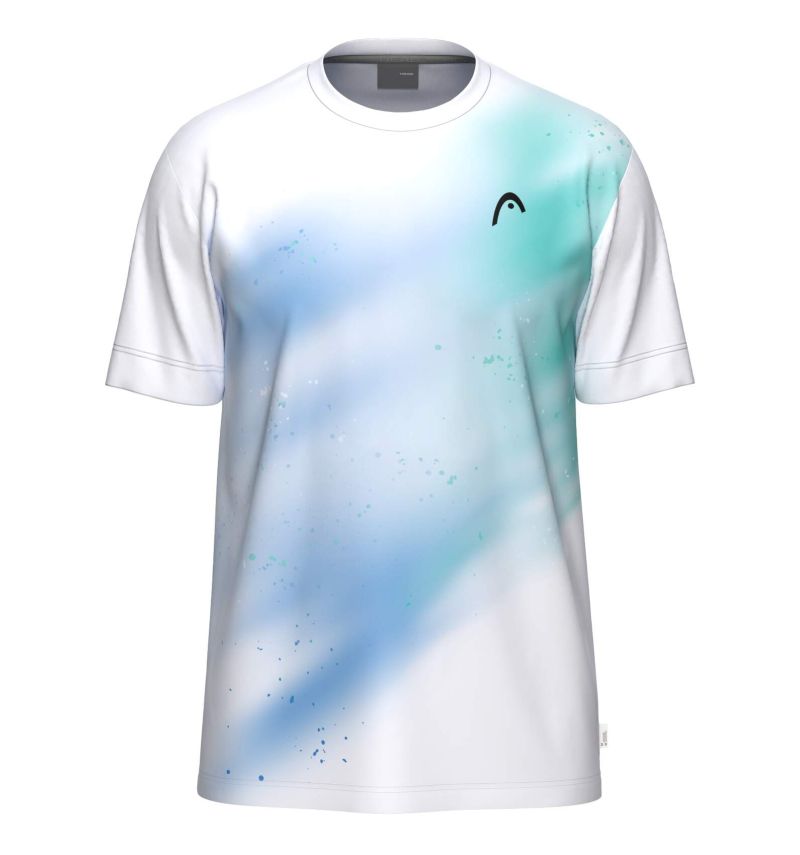 Head Boys Topspin - white/royal/tourquoise