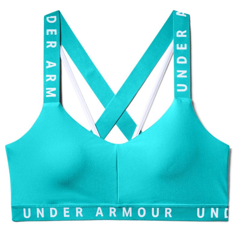 Under Armour Wordmark Strappy Sports Bralette Bra - blue