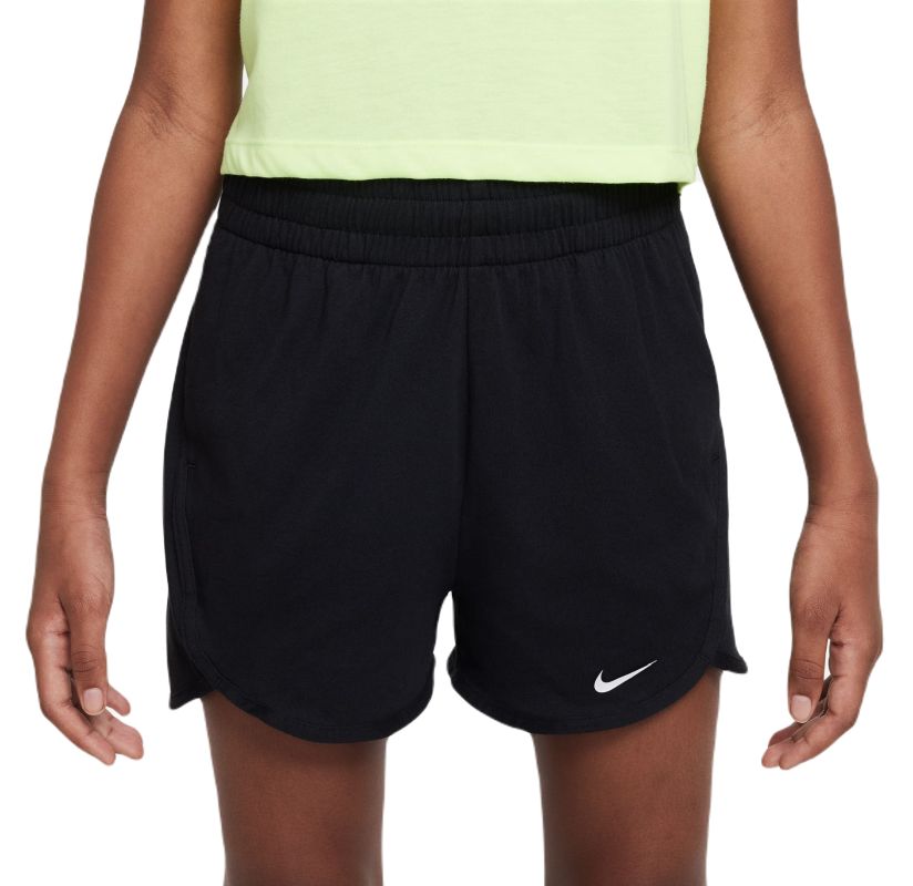 Nike Dri-Fit Breezy High-Waisted Training Shorts - black/white