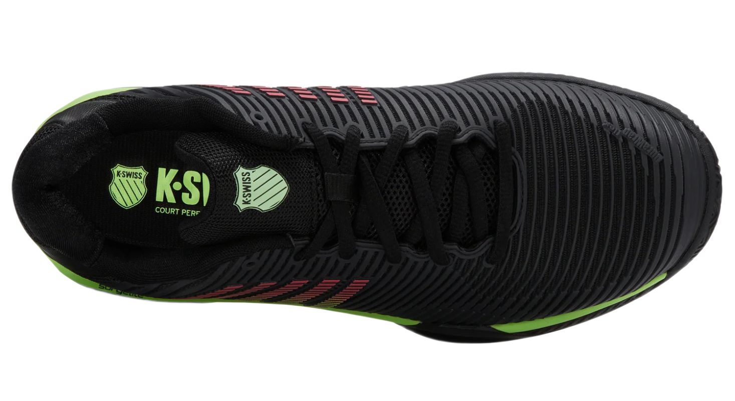 K-Swiss Hypercourt Express 2 Clay - black/soft neon green/neon lava