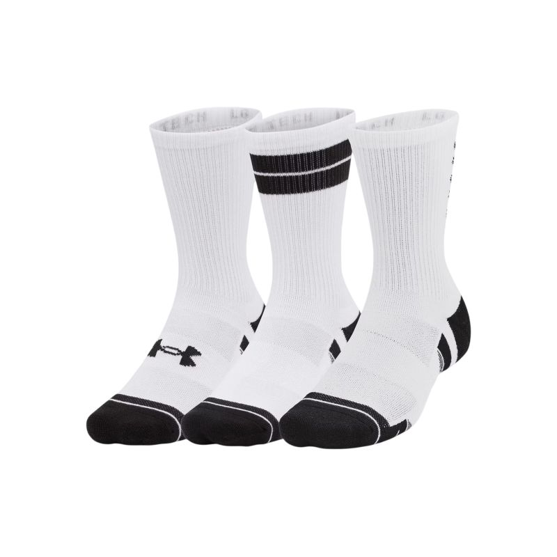 Under Armour Performance Tech Crew Socks 3P - white/black