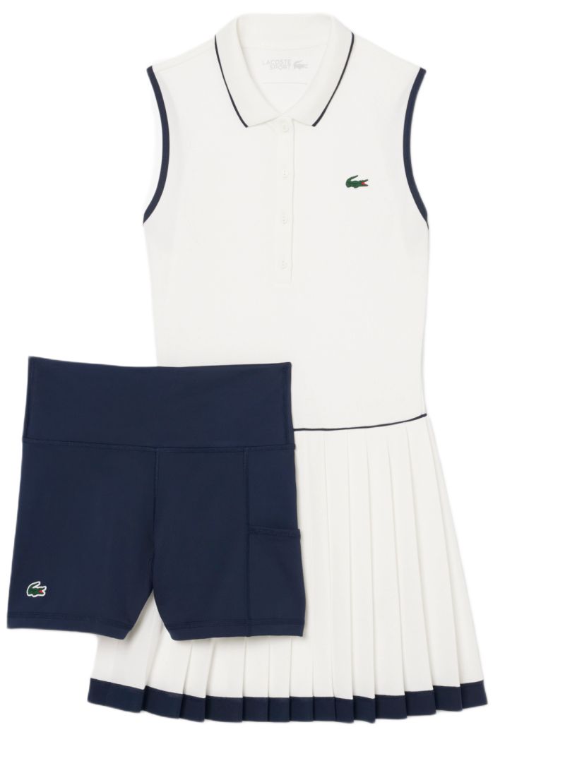 Lacoste Ultra Dry Tennis Heritage - white/navy blue