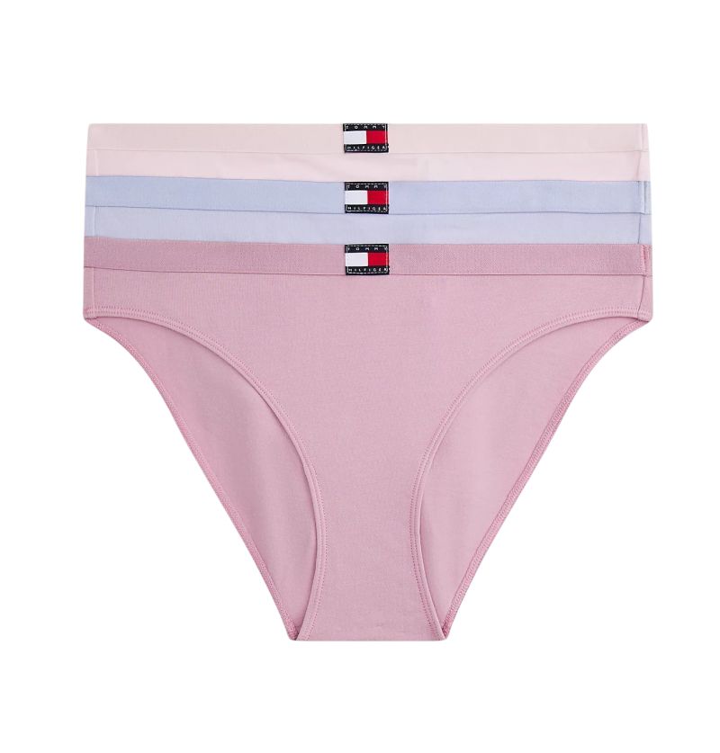 Tommy Hilfiger Heritage Logo Bikini 3P - lilac/mystic orc/light pink Tommy Hilfiger Heritage Logo Bikini 3P - lilac/mystic orc/light pink
