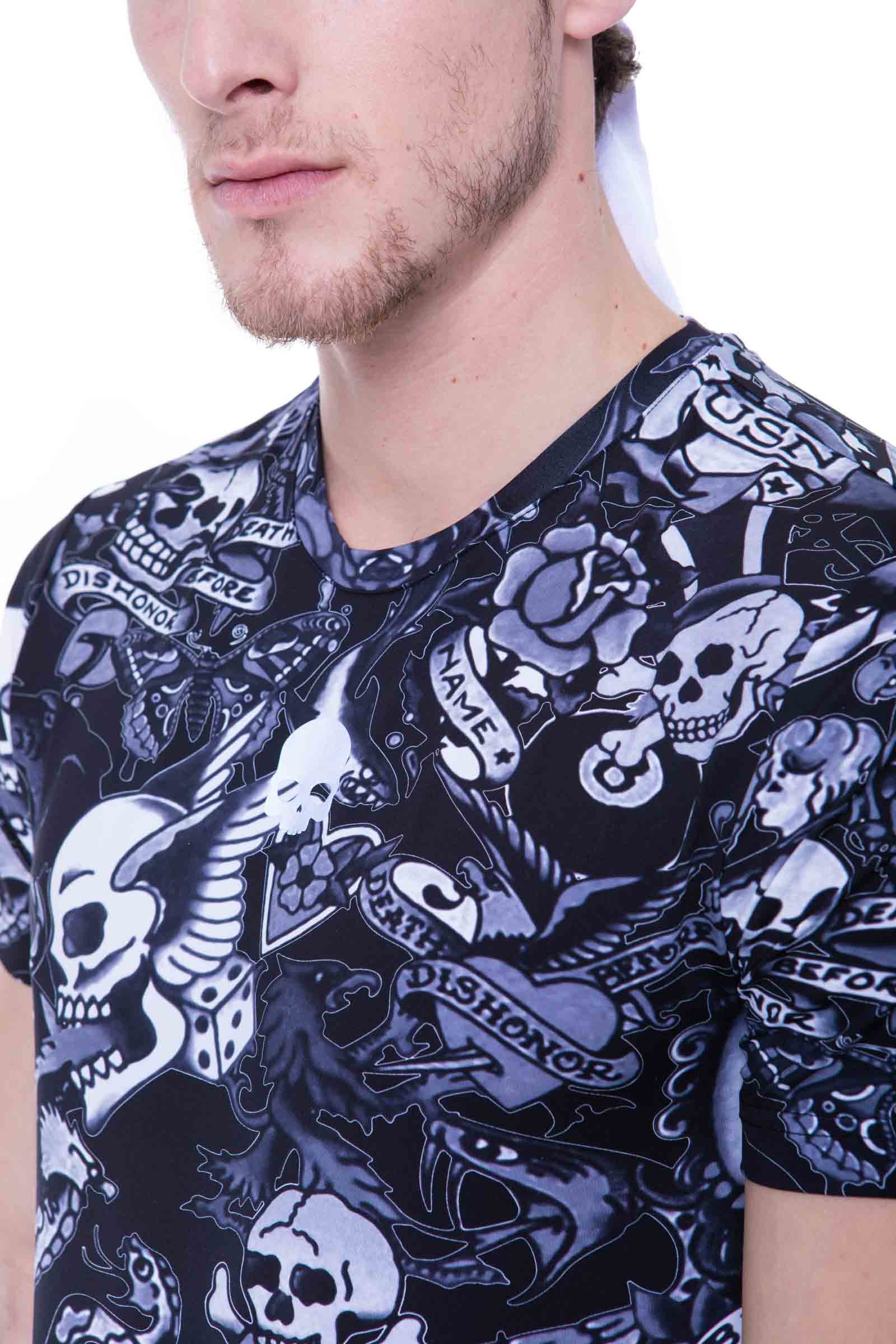 hydrogen-printed-tech-tee-black-grey-4 Hydrogen Printed Tech Tee - black/grey