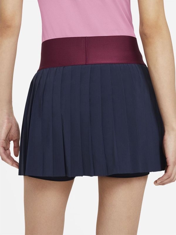 Nike Court Dri-Fit Advantage Skirt Pleated W - obsidian/dark beetroot/white
