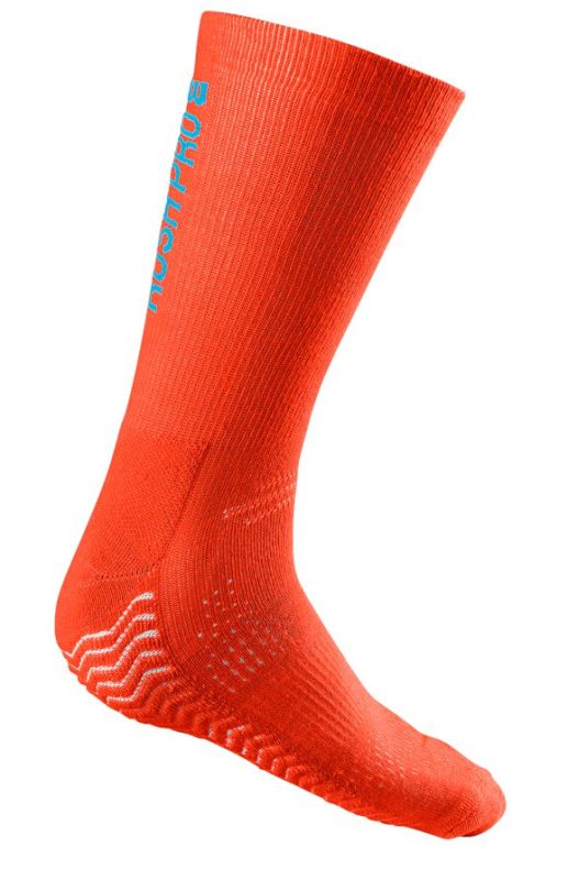 Wilson M Rush Pro Crew Sock 1P - tangerine tango/coastal blue Wilson M Rush Pro Crew Sock 1P - tangerine tango/coastal blue