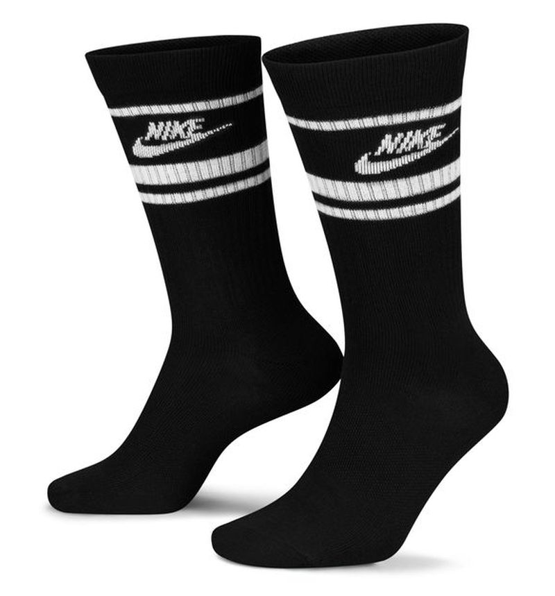 Nike Sportswear Everyday Essential Crew 3P - black/white