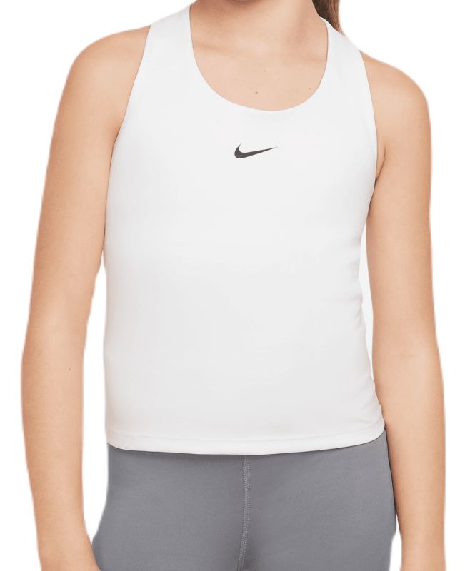 Nike Dri-Fit Swoosh Tank Bra - white/black