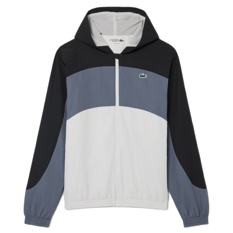 Męska kurtka Lacoste Sport Colour-Block Track - grey/black