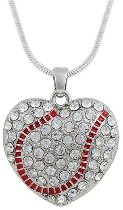 Gamma Silent Passion Heart-Charm Ball with Necklace - white/red