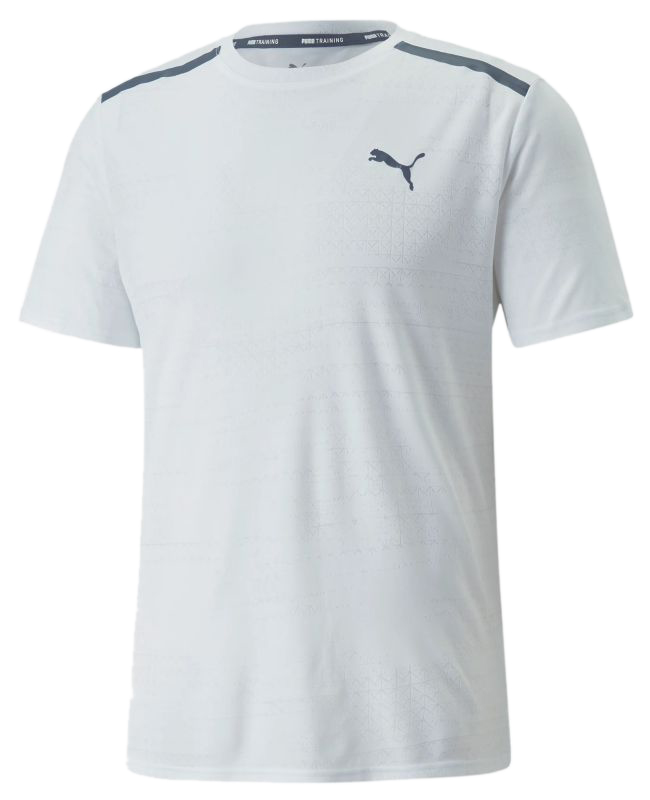 Puma Train Jacquard Short Sleeve Tee - puma white Puma Train Jacquard Short Sleeve Tee - puma white