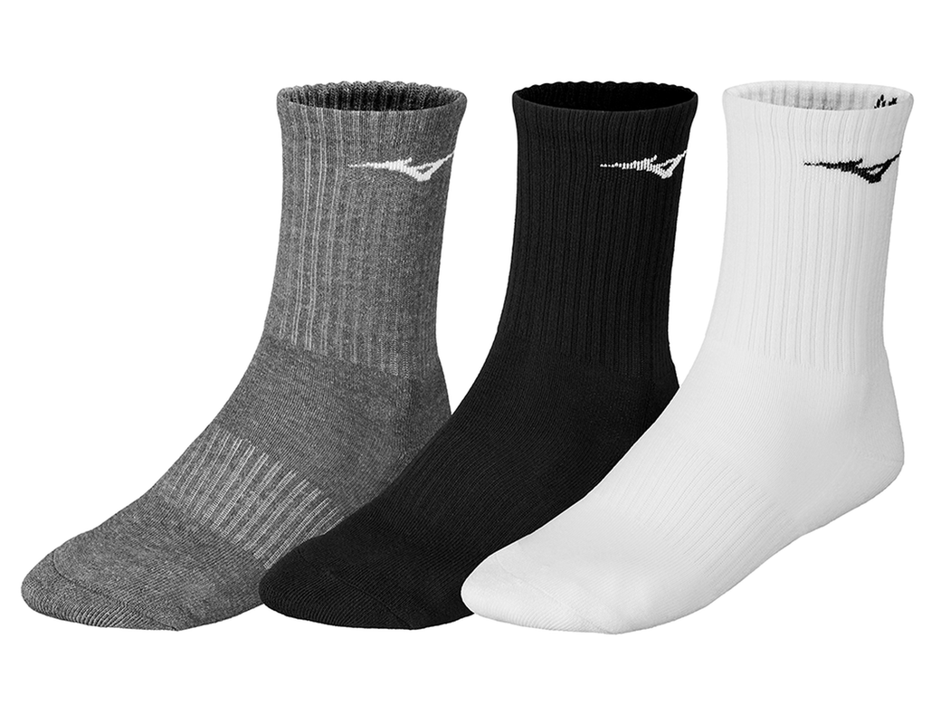 Skarpety Mizuno DryLite Training 3P - white/black/melange