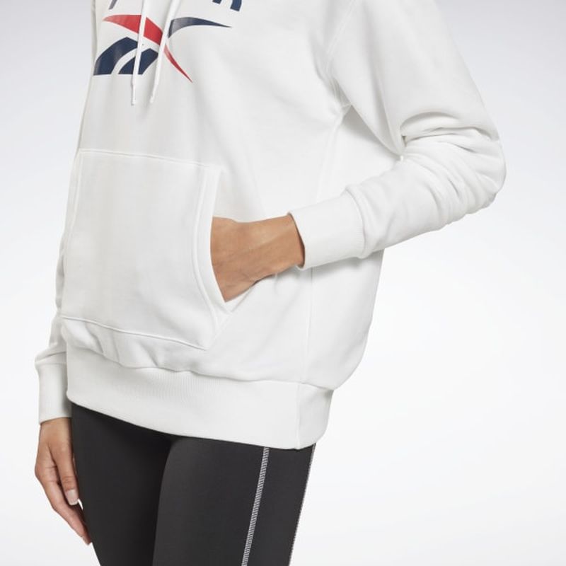 Reebok Identity Logo French Terry Hoodie W - white
