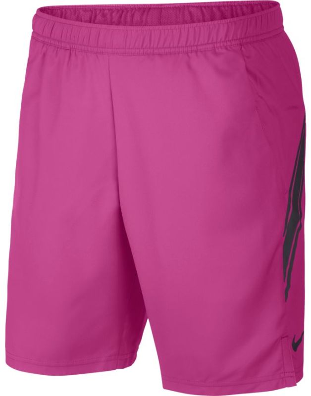 Nike Court Dry 9in Short - active fuchsia/oil grey/oil grey