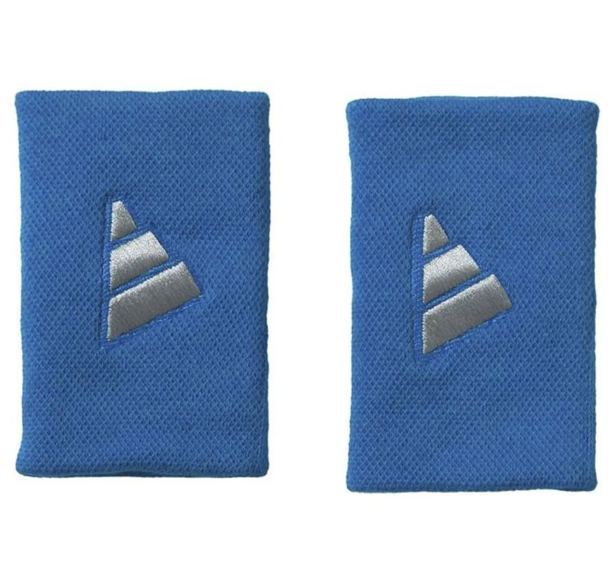 Adidas L Wristband 2P - blue/grey Adidas L Wristband 2P - blue/grey