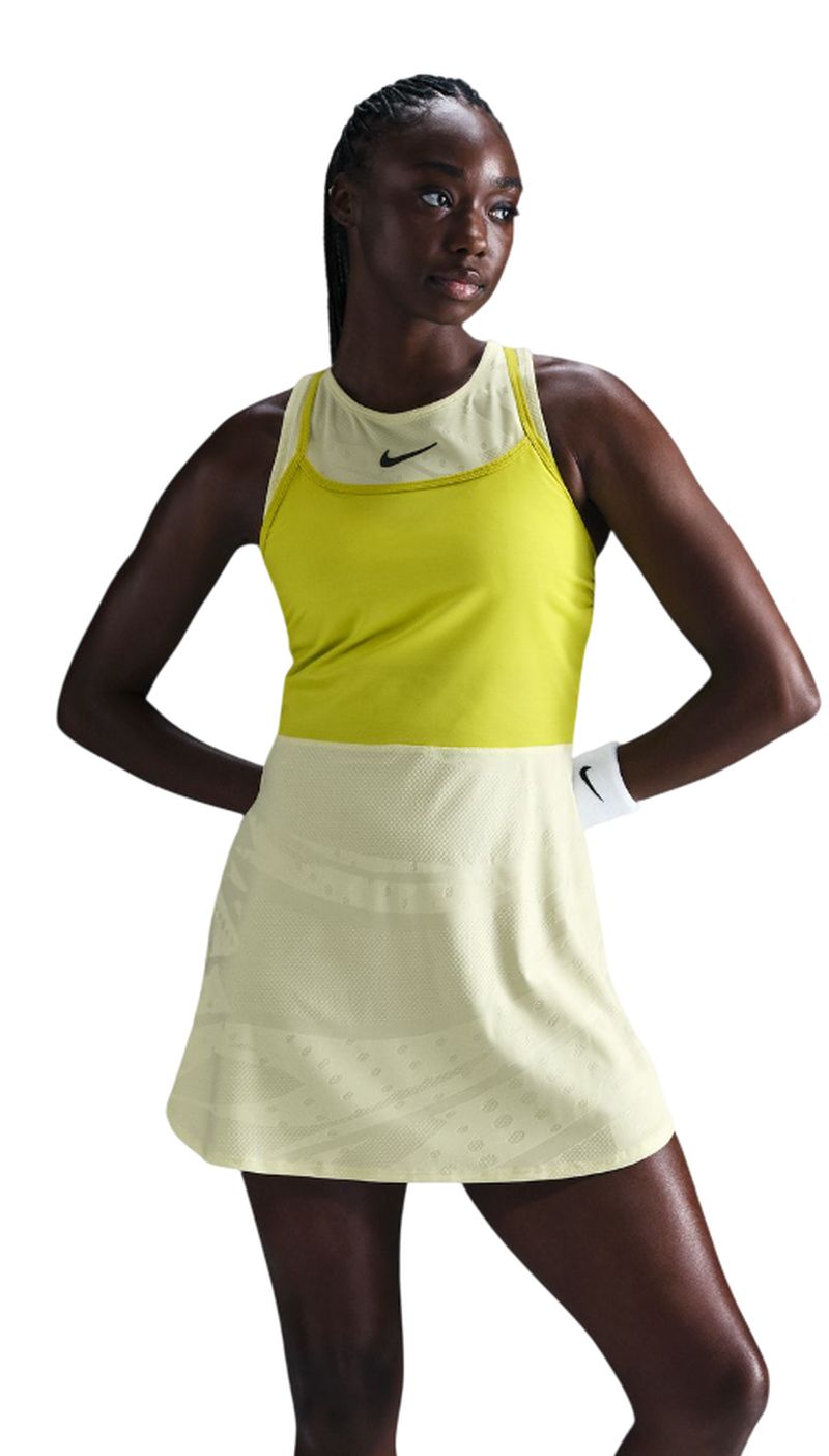 Nike Court Dri-Fit Slam Dress - luminous green/high voltage/medium ash 