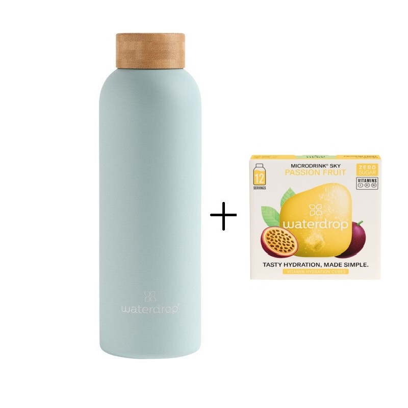 Waterdrop Thermo Steel (600ml) - pastel turquoise matt