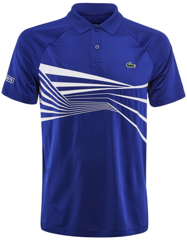 Lacoste Novak Djokovic Collection Tech Jersey Polo - blue/white