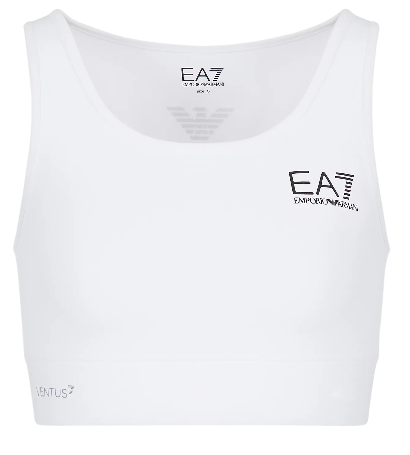 EA7 Woman Jersey Sport Bra - white EA7 Woman Jersey Sport Bra - white