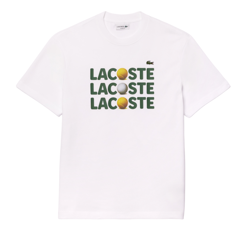 Lacoste Heavy Cotton Tennis Ball Print T-Shirt