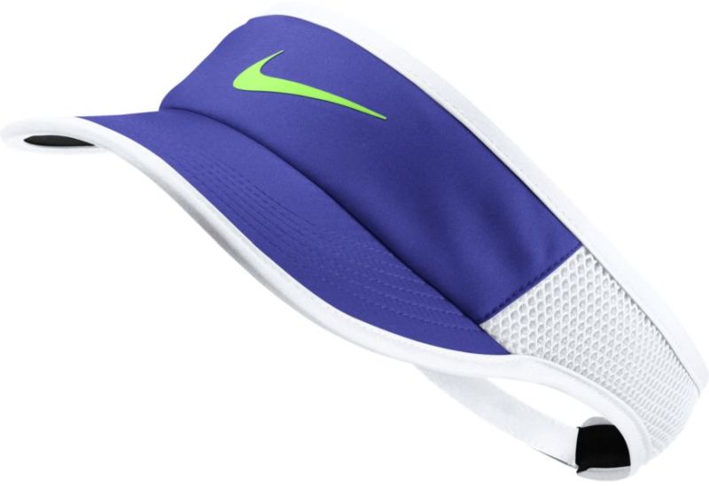 Nike Aerobill Feather Light Visor - paramount blue/white/black/ghost green