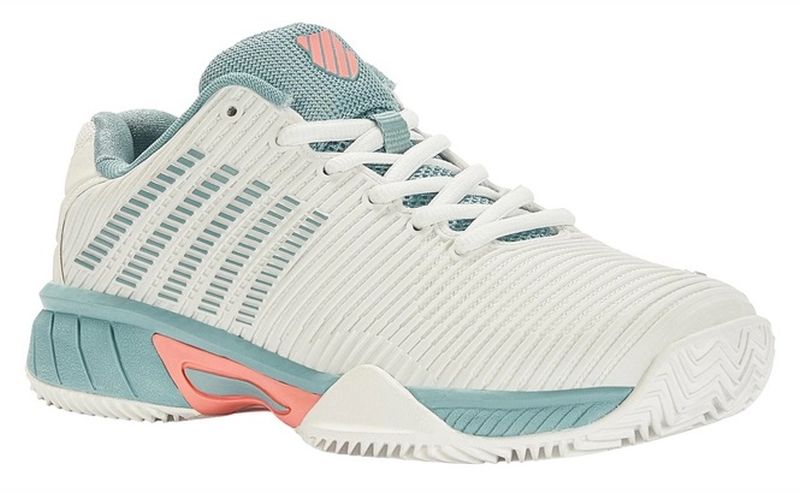 86614-143-a K-Swiss Hypercourt Express 2 HB JR - blanc de blanc/nile blue/desert flower