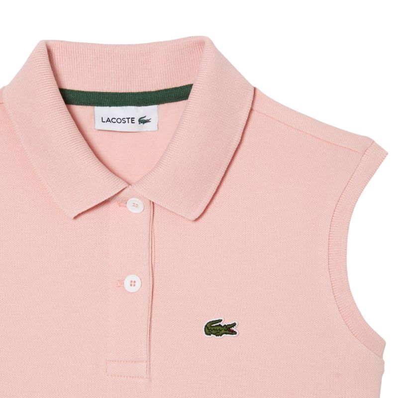 EJ5297_KF9_24 Lacoste Girls’ Fit and Flare Stretch Piqué Polo