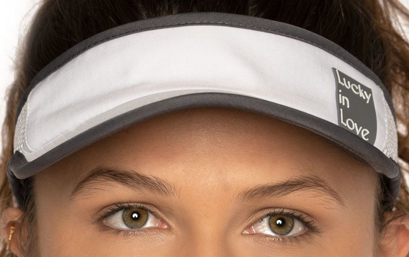 Lucky in Love Lucky Logo Visor - white