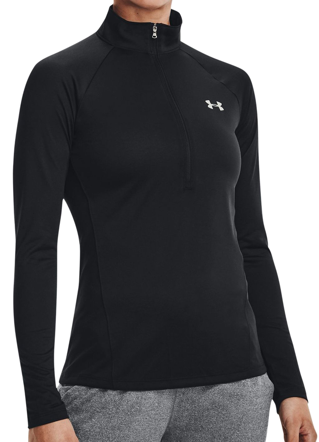 Under Armour Tech 1/2 Zip - black/metallic silver