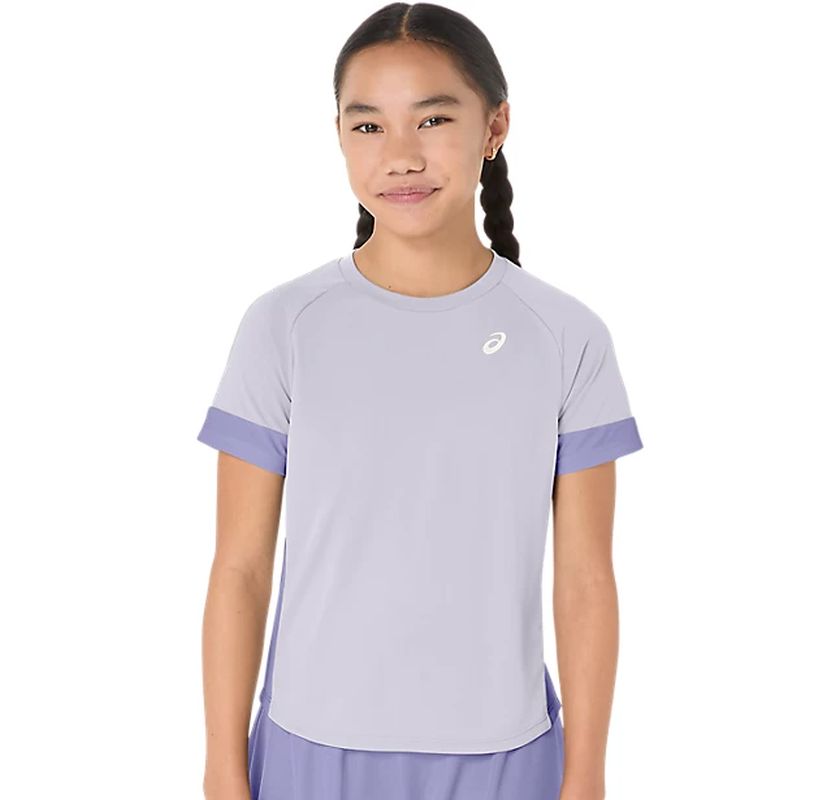 Asics Girls Short Sleeve Top - lilac hint/bluebell