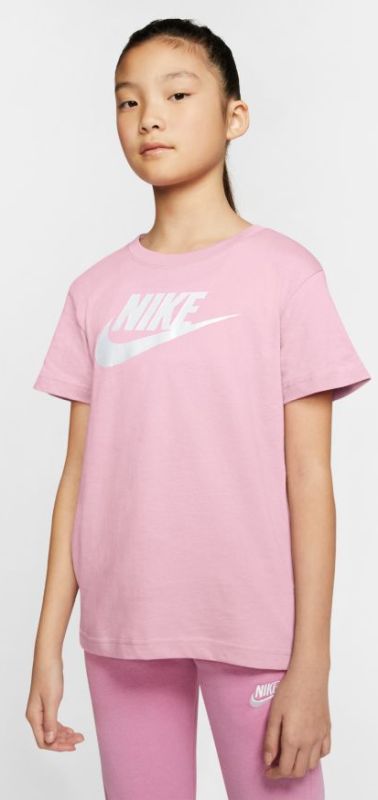 Nike G NSW Tee DPTL Basic Futura - pink foam/white Nike G NSW Tee DPTL Basic Futura - pink foam/white